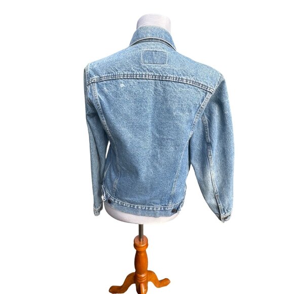 Levis Denim Jean Jacket 1980s Acid Wash 36R Small - Picture 4 of 9
